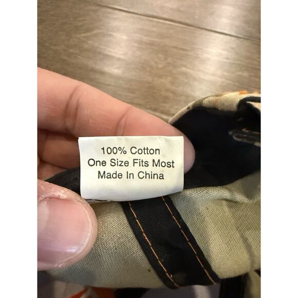 Napa Outdoors Mens Camo Auto Parts Outdoors Orange Adjustable Strapback Hat Cap - Picture 8 of 8